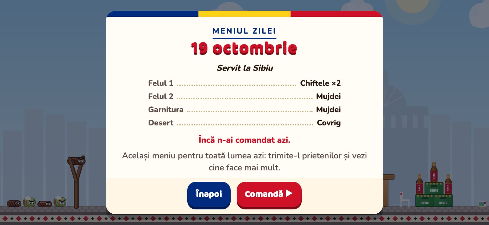 Meniul zilei: același nivel pentru toată lumea